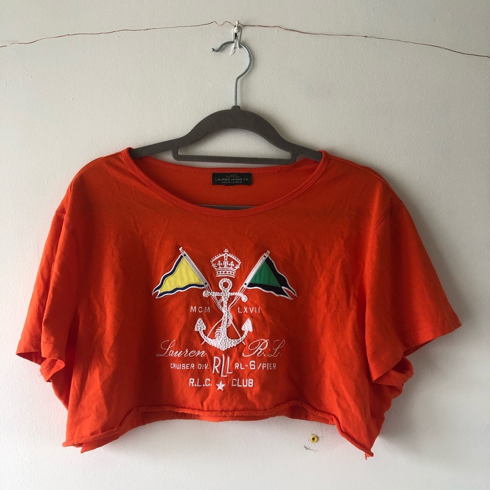 vintage ralph lauren crop top!!